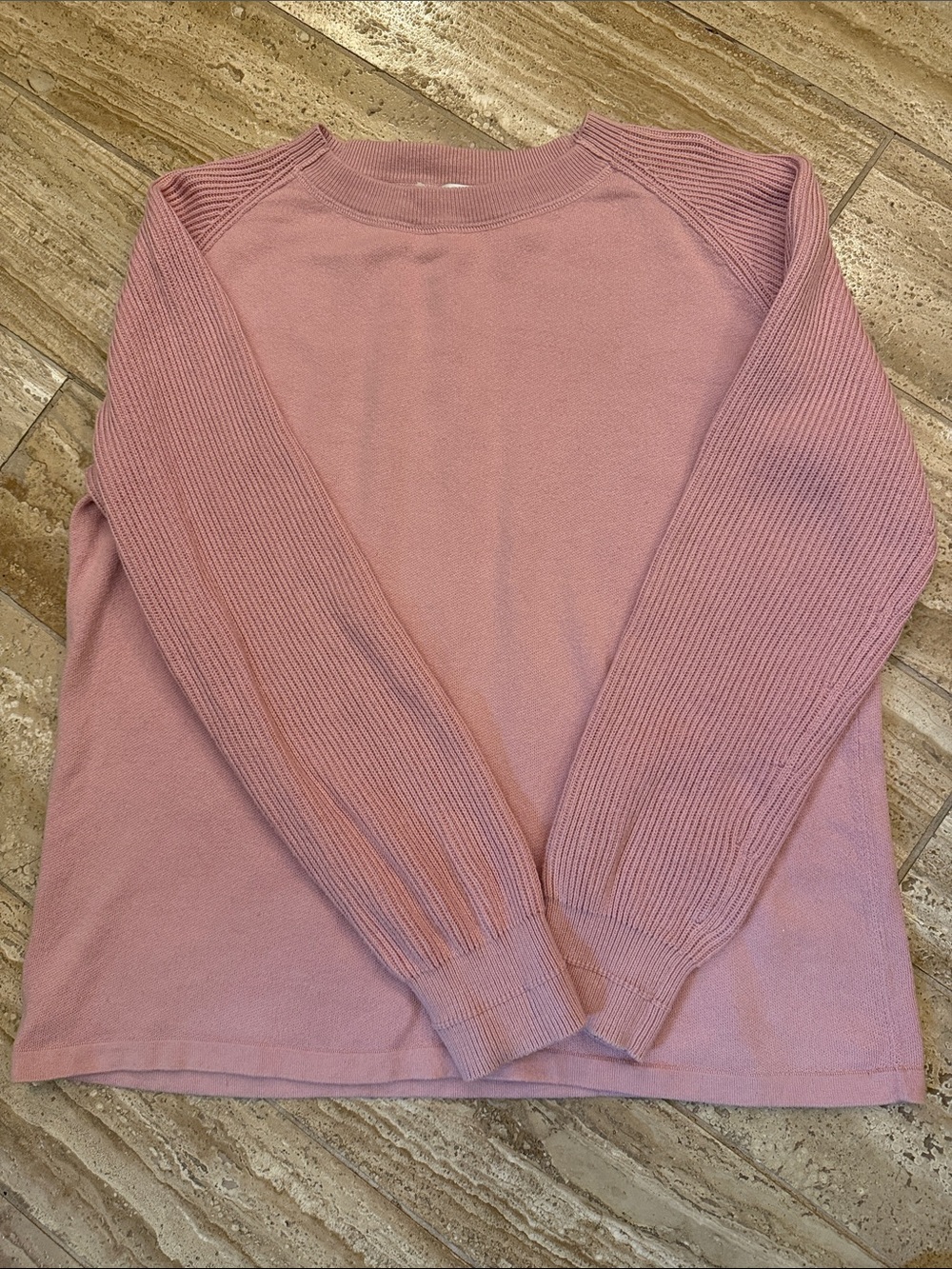 Vince Blossom Pink Raglan Sleeve  Crewneck Sweater Large